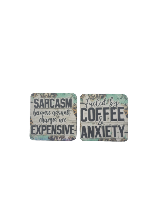 Coffee and Anxiety Coasters