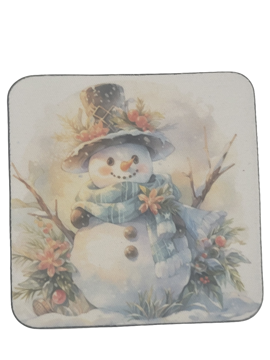 Snowman Coaster Set