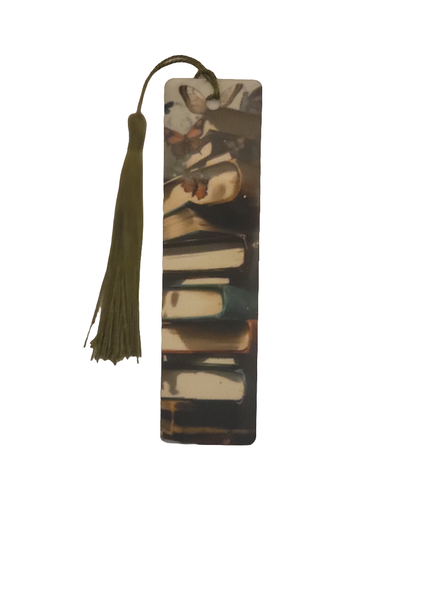 Books and Butterfly Bookmark